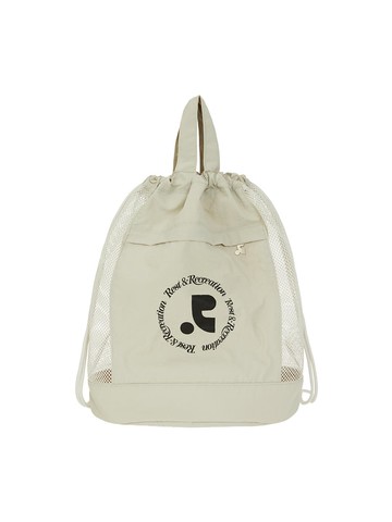 Logo Mesh Backpack_Beige