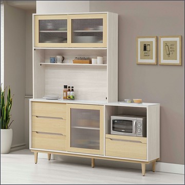 4 / 5/ 6尺岩板餐櫃(上+下座) 二件組 /下座 餐邊櫃 廚櫃 碗盤櫥櫃 【275B5322】Leader傢居館275-H56+H52-1