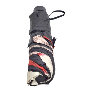 波隆那插畫輕便折傘 55cm x 8傘骨 黑膠半遮光  貝諾(紅狗)  1個