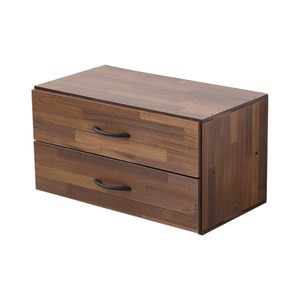 【澄境】雙層抽屜櫃雙層抽屜櫃集成木紋