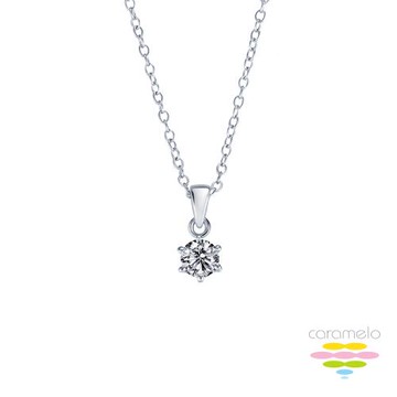 彩糖鑽工坊 30分 鑽石 F/VS1 六爪鑽石項鍊 (天然鑽石 輕珠寶)