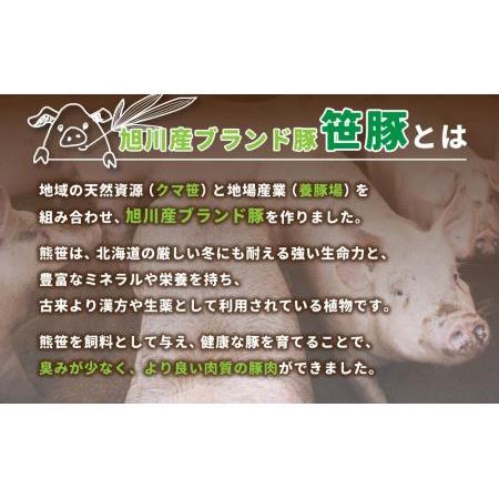 ふるさと納税 希少部位！笹豚バラ1.2kg(300g×4パック) 北海道旭川市