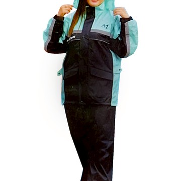 Moto cap 鈦鴻 M203 勁裝版 運動風雨衣  XL  綠色