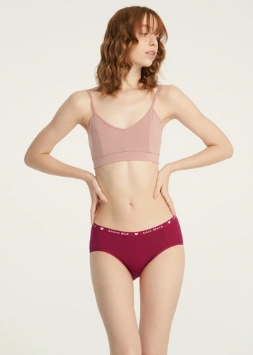 Rosé Heart．中腰三角內褲(熱戀紅-Love緊帶)