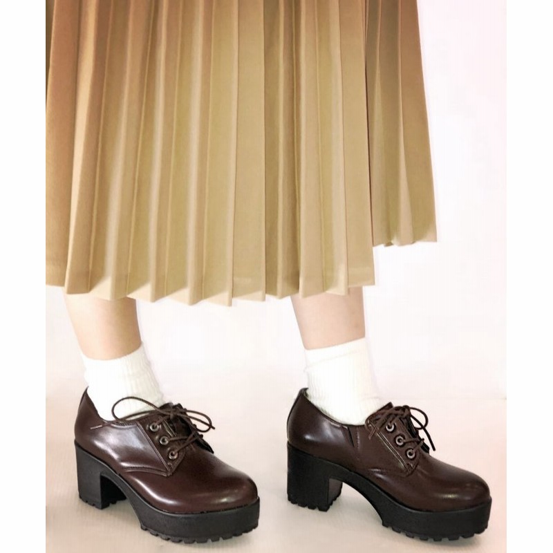 シュガーシュガー 厚底レースアップシューズ レディース ダーク ブラウン S 約22cm Sugar Sugar 通販 Lineポイント最大1 0 Get Lineショッピング