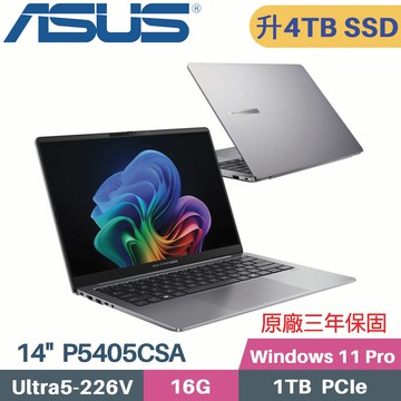 ASUS ExpertBook P5 P5405CSA-0131A226V 商用(CU5-226V/16G/4TB SSD/Win11 PRO/14)特仕