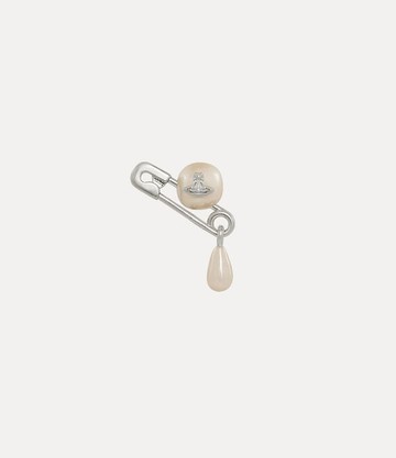Vivienne Westwood Man. Claude Single Stud Earrings Silver Swarovski Pearls Men