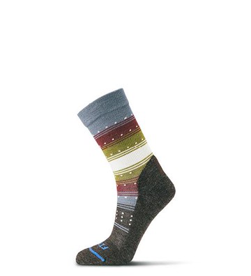 ├登山樂┤美國 FITS womens casual - crew stormy weather  中筒 女性設計輕避震 健行  登山 羊毛襪-漸層閃電灰 # F5171-250 保固兩年