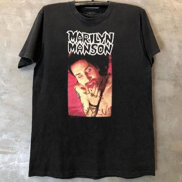 致敬Marilyn Manson瑪麗蓮·曼森潮牌短袖oversize阿美咔嘰T恤潮