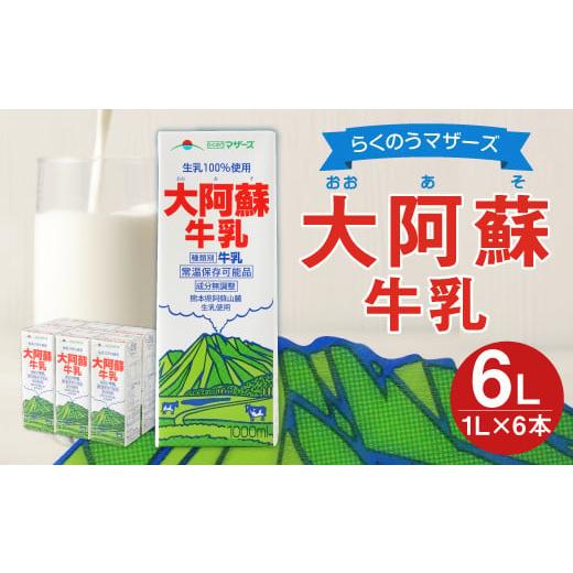 ふるさと納税 熊本県 益城町 大阿蘇 牛乳 1L 紙パック 6本入 合計6L 成分無調整牛乳 乳飲料