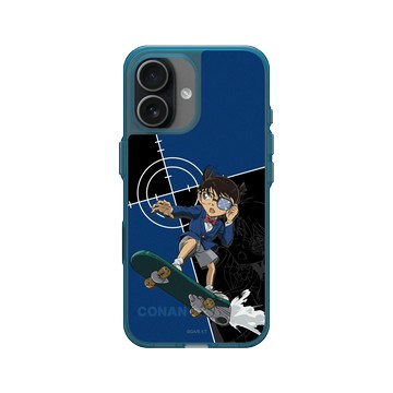 iPhone 17 Clear (相機按鈕) 夜幕藍 - Detective Conan - 柯南與滑板
