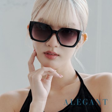 ALEGANT│雅緻復古羽織黑膠框質感墨鏡│UV400太陽眼鏡│韓系感大勢墨鏡