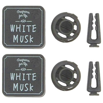 John's Blend 車用芳香劑 方形夾式 - 白麝香 主體+補充錠1入  2個