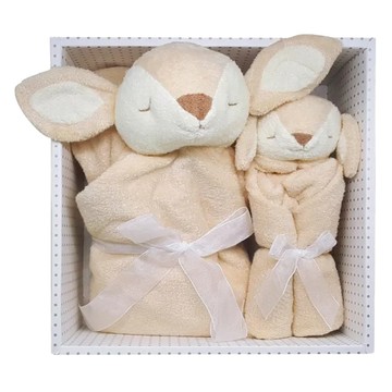 ANGEL DEAR 經典彌月禮盒 毛毯 + 安撫巾  安撫巾(33 x 33cm) + 毛毯(74 x 74cm)  小鹿