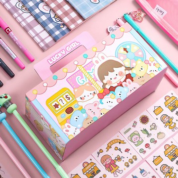 兒童畢業季禮物少女心文具套裝禮盒女孩生日禮物文具套裝盲男孩禮包盲盒獎品小學生實用學習用品生日禮盒