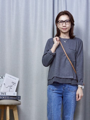 層次剪裁美學★百搭淨色長袖棉 T