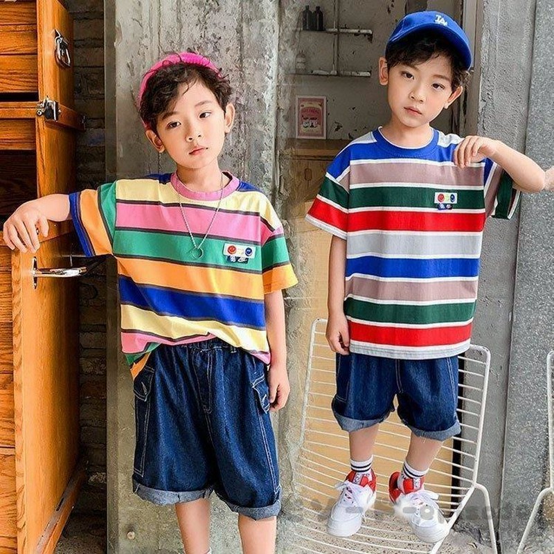 韓国子供服 男の子 2点セット 上下セット 半袖 ボーダー Tシャツ ジーンズ ハーフパンツ 半ズボン セットアップ オシャレ カジュアル 通学 七五三 2色 通販 LINEポイント最大0.5%GET LINEショッピング 上下セット 男児Tシャツと半ズボン