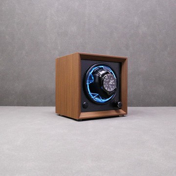 跨境電商搖表器黑胡桃木質立式機械手表透明自動轉表器晃表器表盒【宜家良品百貨】