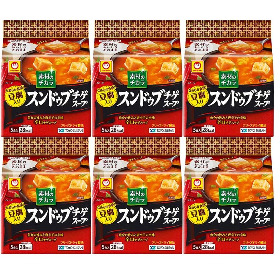 マルちゃん 素材のチカラ スンドゥブチゲスープ 5食入×6個