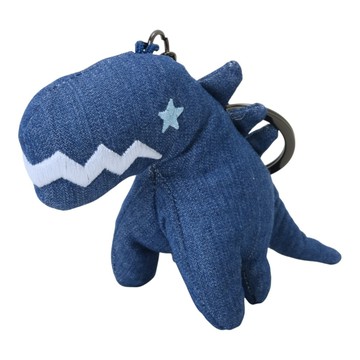 agnes b. 立體恐龍造型玩偶附悠遊卡功能鑰匙圈吊飾(單寧藍)