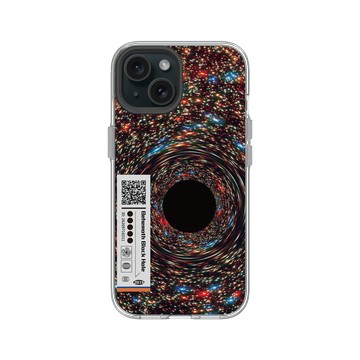 iPhone 15 Clear 透明 - NASA - Behemoth Black Hole Found In An Unlikely Place - QR Code Edition
