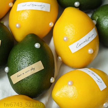 法式 檸檬 模型 加重手感 珍珠檸檬 軟裝水果 擺件 自拍館 手持拍照道具