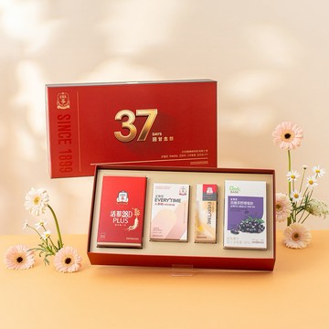 【中秋回甘禮】[快速出貨]【正官庄】37日回甘念想禮盒(活蔘28D PLUS10入+ 野櫻莓10入+Everytime 秘5入+Everytime 牛樟芝12入)(效期：2027/8)