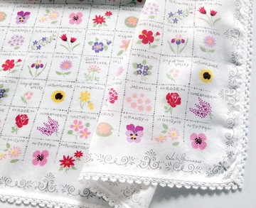 Lulu Guinness 復古手帕 花卉圖案 18 x 18 英吋