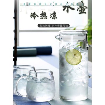 耐熱玻璃茶壺涼水壺北歐冷水壺過濾扎壺冰鎮水壺晾水杯果汁壺防爆