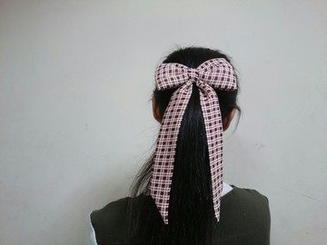 Q棉長流蘇蝴蝶結髮束 大腸圈 *sk*