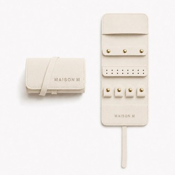 MAISON M 法式隨行珠寶收納袋 奶油白