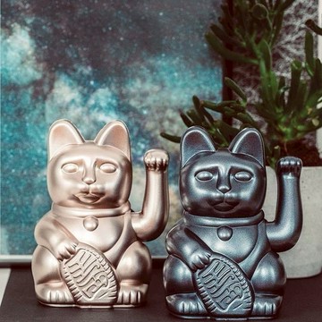 福氣如星 悄悄來到🪐【WUZ屋子】德國 DONKEY 幸運繽紛招財貓-銀河灰