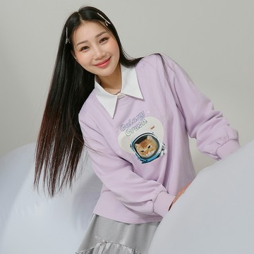 宇宙探險跩貓印花大學TEE(unisex)(MIND.A.DAY聯名)