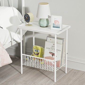 鐵藝床頭柜簡約現代沙發邊幾小戶型茶幾簡易臥室床邊小桌子置物架