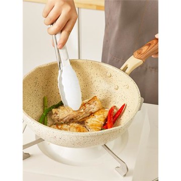 不粘鍋炒鍋家用麥飯石炒菜鍋平底鍋專用不沾電磁爐燃氣灶通用