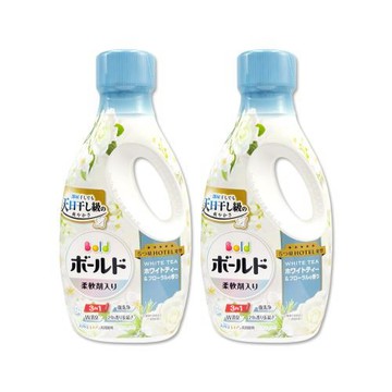 (2瓶超值組)日本P&G-Bold 3in1強洗淨室內晾曬消臭柔軟香氛濃縮洗衣精680g/瓶-白茶鈴蘭(淺綠)(花香防臭柔順持香護衣精/全機型適用)