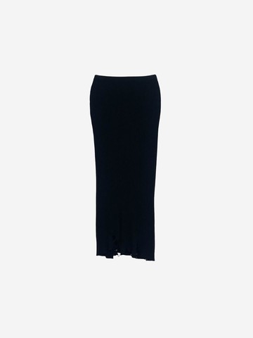 DESTROYED KNIT SKIRT - BLACK