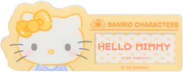 asdfkitty*三麗鷗 壓克力姓名牌 別針 徽章 胸針-紫盒-hello mimmy-日本正版