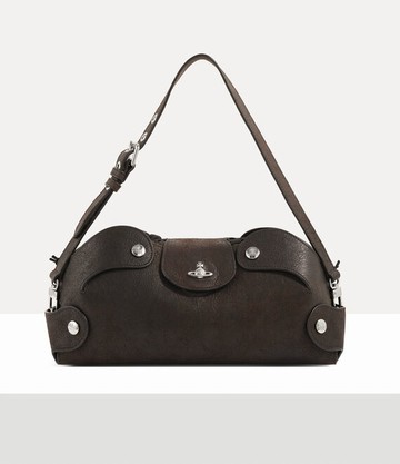 Vivienne Westwood Wilma Clutch Leather Dark-brown