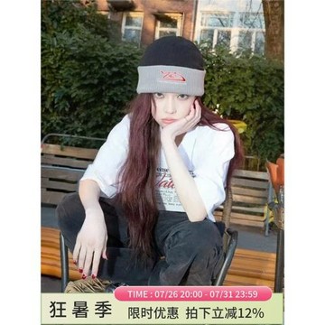winter金玟庭金冬天同款美式高街短袖T恤女設計感酷颯拽姐上衣夏