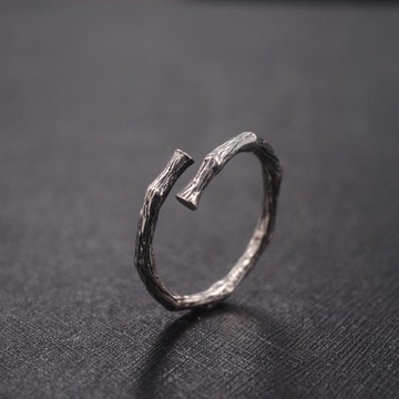 s925純銀男士戒指潮人個性尾戒單身復古指環2019年新款網紅銀飾品