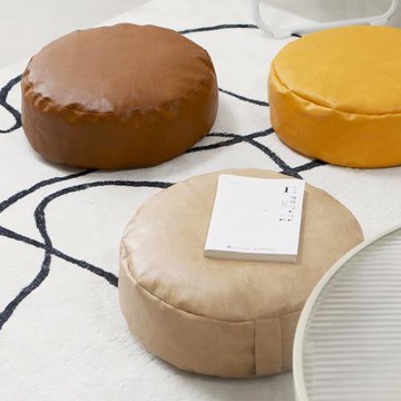 北歐飄窗加厚皮質蒲團坐墊地上日式懶人榻榻米墊子家用坐墩免洗