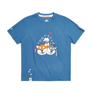 江戶勝｜男裝｜勝太郎與黑丸臉碰臉短袖T恤