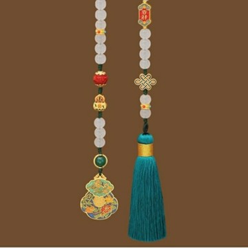 【巴黎精品】現貨+預購 汽車掛飾車內吊墜-國潮葫蘆手工汽車內飾2色a1bp58