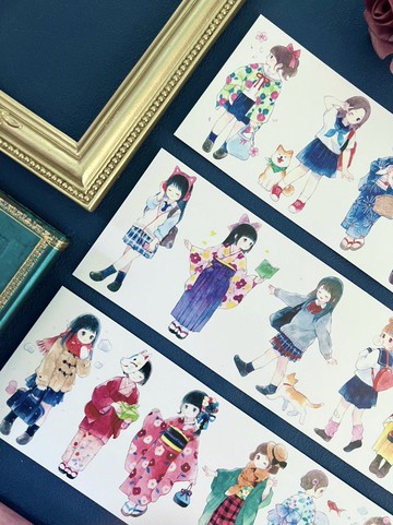 那些女孩 和風ミニガール PET 和紙膠帶 台灣製 10米卷