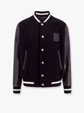 Varsity wool blend bomber with leather sleeves - GIVENCHY - gender_Man