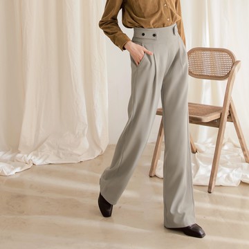 OB嚴選 S小腰精．高腰落地美型西裝長褲(一般/加長) 《BA6841》大尺碼/女裝/現貨