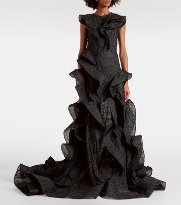 Maticevski Spiral ruffled gown
