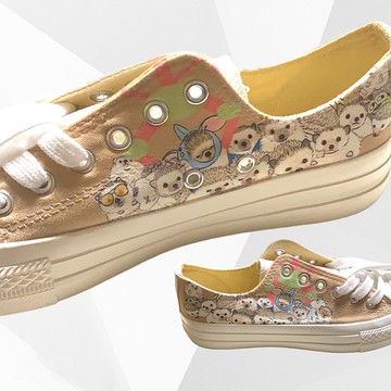 刺絆 刺蝟布鞋 懶人鞋 帆布鞋 4款造型 小白鞋