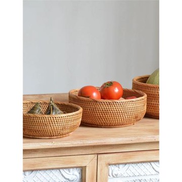 越南進口出口北歐水果籃藤編茶幾水果盤歐式客廳創意家用簡約現代